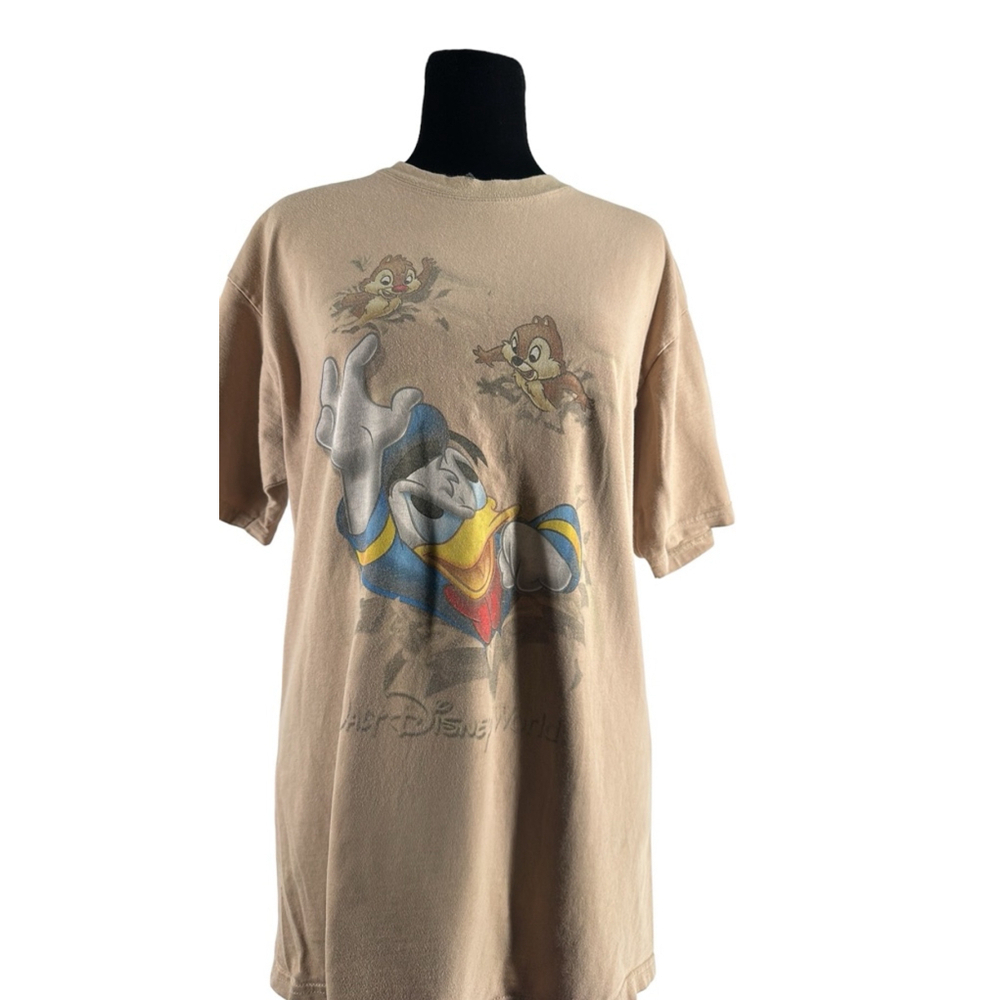 Walt Disney vintage Donald Duck Chip n Dale Double Sided Tee Shirt sz M